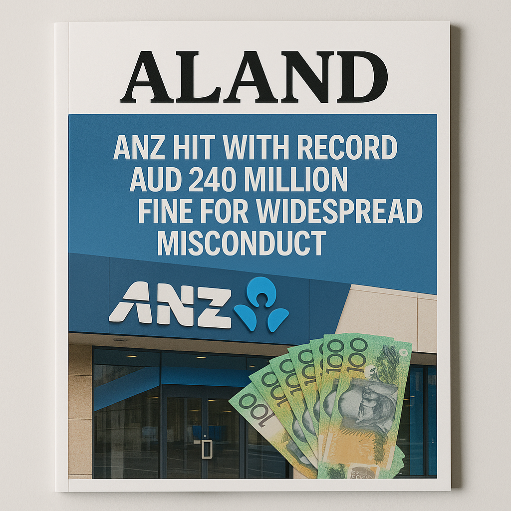 ALAND Magazine Cover – ANZ Bank Hit with Record Fine
